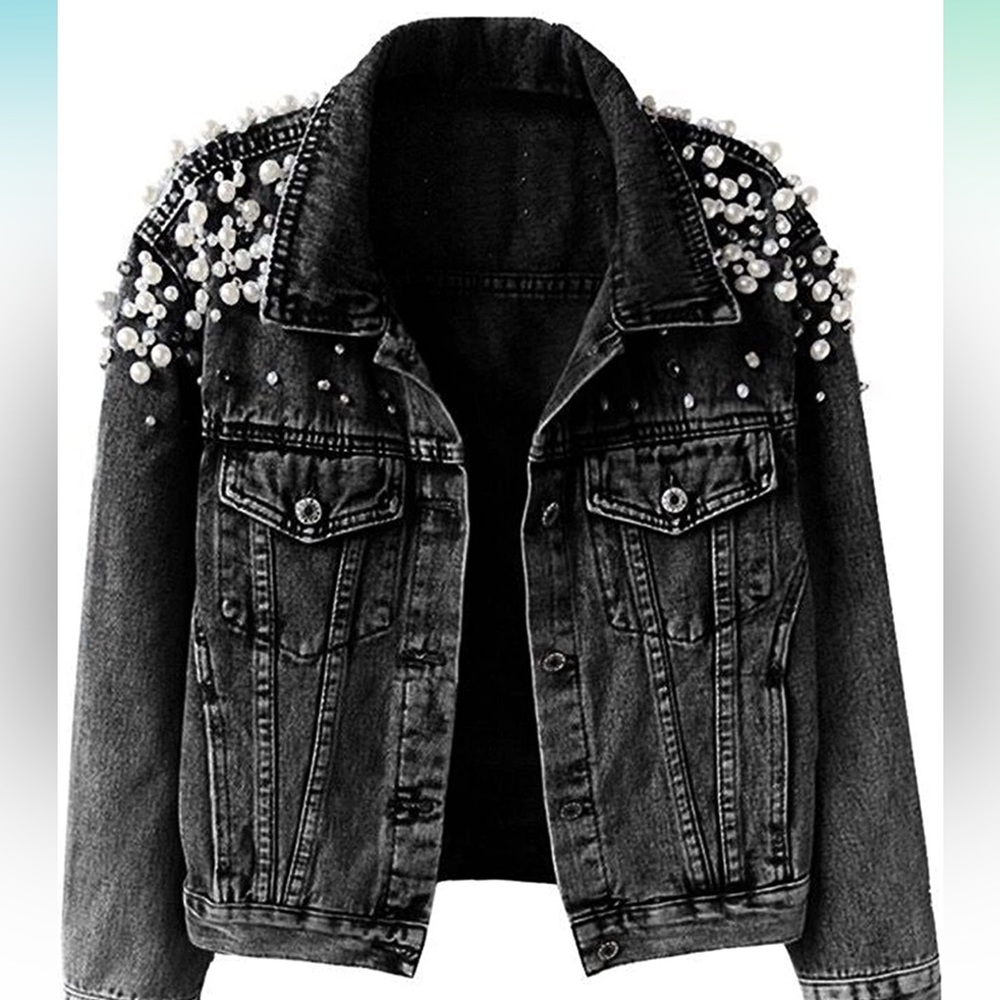 Pearl denim jacket